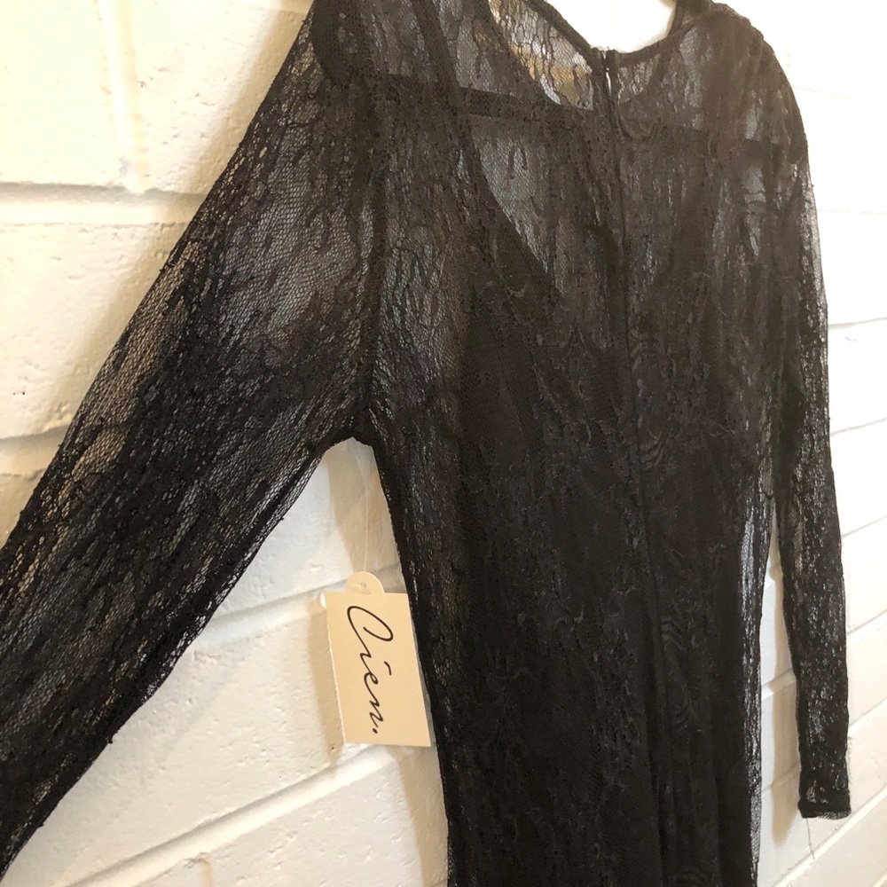 Lace Maxi Dress Black